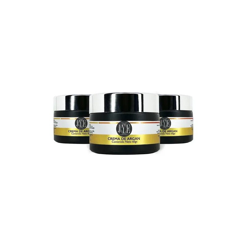 3 Frascos De Crema De Argan Natural Jye 180 Gramos