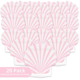 Luvlewen 20pcs Seashell Shaped Ziplock Bags for Hangover Recovery Kit, Beach Party Favor Bags