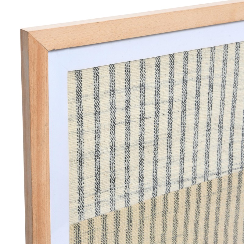 Creative Co-Op Boho Handwoven Cotton Wall Art with Wood Frame