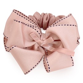JewelVOX Hair Accessories, Scrunchy, Hair Elastic, Ribbon, Grosgrain Stitching, Pink, Select