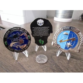 3 AFSOC Challenge Coins USAF Pararescue Skull Creed PJ CCT Combat Control Team