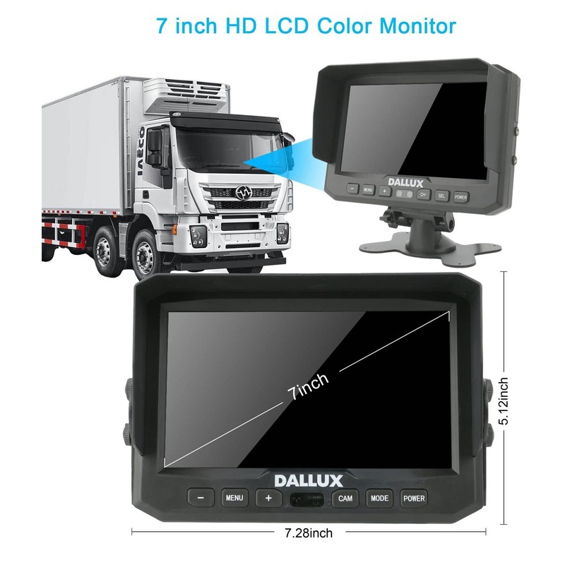 7" 1080P AHD Wired Reverse Rear View Backup Camera System,