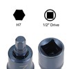 TOP-VIGOR Hex Bit Socket, 1/2" Drive x H7 (7mm) Allen