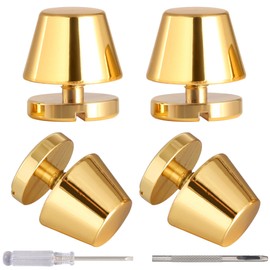 Notgia 8 Sets 11MM Brass Handbag Purse Feet Hardware Bag Making Supplies Rivets for Leather Studs and Spikes for Repair and Decorate Clothing Fabric Shoes Belt Pet Collar Leather Crafts (Gold)