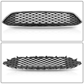 UnayKolb Front Upper Grill Honeycomb Style Grille Black With Chrome For 2015 2016 2017 2018 Ford Focus S SE F1EZ8200A