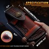 Omesio Pocket Knife Sheath, 4.53" Folding Leather Case, Horizontal Belt
