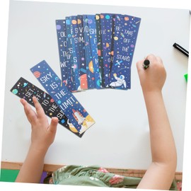 KICHOUSE 20pcs Space Themed Bookmarks for Kids Astronauts Fun Reading Decorations and Portable Bookmarks Set