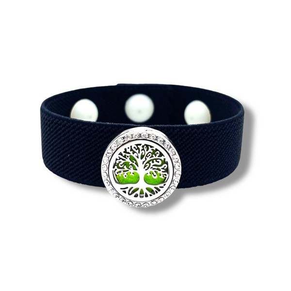 Snap Button Diffuser Charm Acupressure Bracelet – Aromatherapy Wristband for