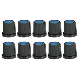 sourcing map Speaker Effect Pedal Amplifier Potentiometer Knob 6 mm Shaft Hole Blue Pack of 10
