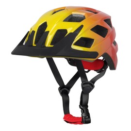 Kids Bike Helmet, 2 Size Adjustable for Youth Toddler Boys & Girls 3-5-8-10-12-14 Years, Child Helmets with Visor for Skating Cycling Scooter (Yellow Orange Gradient, M: 54-58 cm / 21.3"-22.8")