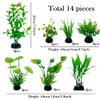 Vibury Fish Tank Aquatic Plants, 14 Pack Aquarium Plants Green