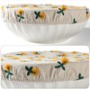 Reusable Bowl Covers for Bread Proofing Baking Embroidered Daisy Linen