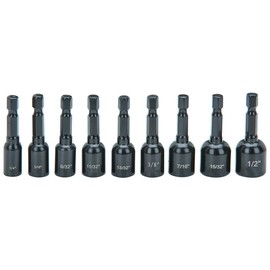 Warrior 65806 Quick Release SAE Magnetic Nutsetter Set, 9 Piece