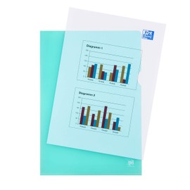 ELBA 100461013 Premium Document-Quality Document Holder / A4 / Maximum Capacity 20 Pages/PVC / 0.15 mm/Smooth/Box of 25 / Green