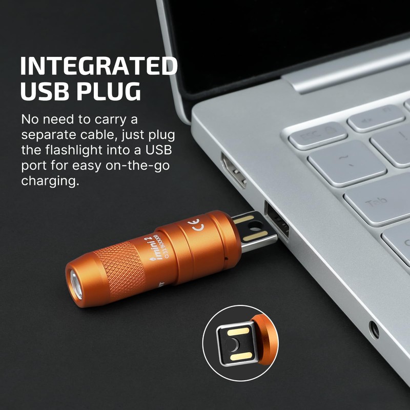 OLIGHT IMINI 2 EDC Rechargeable Keychain Flashlight, 50 Lumens Compact