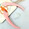 Hottracks Hair removal razor, eyebrow trimming crescent blade, 1P Pink (WFHCMBV) / 제모미용칼 눈썹 정리 반달칼 1P 핑크(WFHCMBV)
