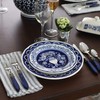 Euro Ceramica Blue Garden 16 Piece Oven Safe Hand Painted