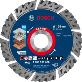 Bosch Professional 1x Expert MultiMaterial Diamond Cutting Disc (for Concrete, Ø 125 mm, Accessories Small Angle Grinder)