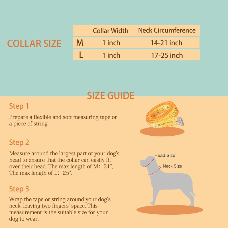 Mikivery Martingale Collar 1 inch Slip On and Off,NO Buckle