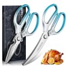 DRAGON RIOT Kitchen Shears, 2-Pack Kitchen Scissors, Blue Meat Cooking