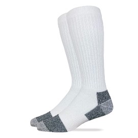 Carolina Ultimate Mens Tall Cotton Work Boot Socks 2 Pair Pack (as1, alpha, x_l, regular, regular, White, X-Large)