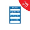 Harness Inspection Safety Tag Pack of 20 Blue Polypropylene 31mm