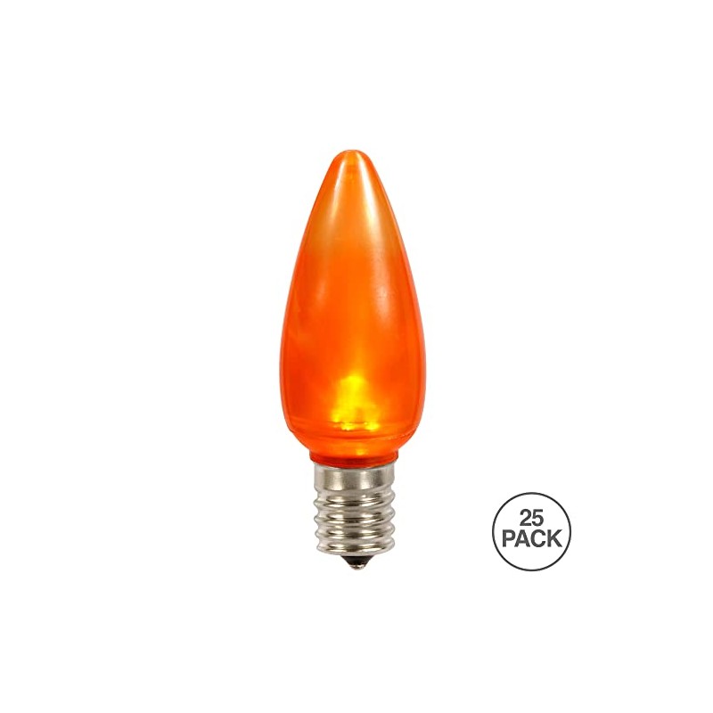 Vickerman C9 Ceramic LED Orange Twinkle Bulb Nickel Base, 130V