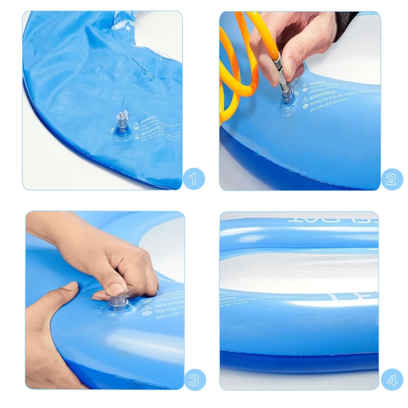 Air Mattress Pool Hammock, Float Inflatable Water Hammock, Blue Inflatable