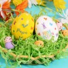 BOOMTOP 6 Sheets Easter Eggs Stickers Tattoos Egg Colours Easter