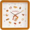 Tees Factory PD-5520470BR Pan Dribble Square Wall Clock, Brown, H7.9