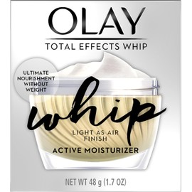 Face Moisturizer by Olay Total Effects Whip Light Face Moisturizer with Vitamins C, E, B3 & B5 for Even Skin Tone, 1.7 Oz