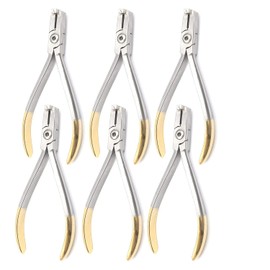 Odontomed2011 Set of 6 Pieces T/C Orthodontic Step Plier Banding 1mm Ortho Pliers Dental Instruments Stainless Steel Orthodontic Supplies Pliers TC Tungsten Carbide Inserts