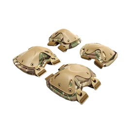 HWZ Protective Pad Protector Knee Pads Elbow Pads Set of 4 Airsoft , blk