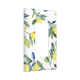 Yellow Lemon Light Switch Cover Single Rocker/Decorator Switch Plate Covers 1 Gang Decorative Wall Plate Outlet Covers, 4.50 x 2.76 Inch