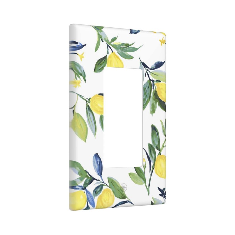 Yellow Lemon Light Switch Cover Single Rocker/Decorator Switch Plate Covers