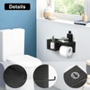 Wooden Black Toilet Paper Holder with Shelf - Wall Mount