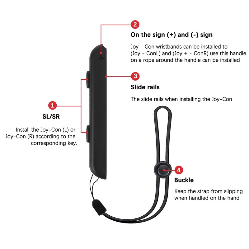 DLseego Wrist Strap for Switch Joycon, Switch Controller Hand Grip
