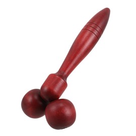 SAFIGLE Wooden Face Massage Roller Tool Dual Roller Massager for Facial Calf and Muscle Relief Trigger Point Massage Stick for Relaxation and Youthful Appearance