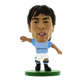 SoccerStarz SOC229 Man City David Silva-Home Kit (2019 Version) /Figures, Green