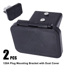 HISports Pack of 2 120 A Flush-Mounted Mounting Frame with Cover, Compatible with Anderson Connectors Including for Car, Motorhome, Caravan, Motorcycle, Boat, Solar Systems