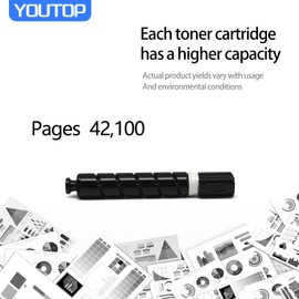 YOUTOP 1PK GPR-57 GPR57 Black Toner Cartridge (0473C003) Replacement for Canon ImageRunner Advance 4525i 4535i 4545i 4551i Printer