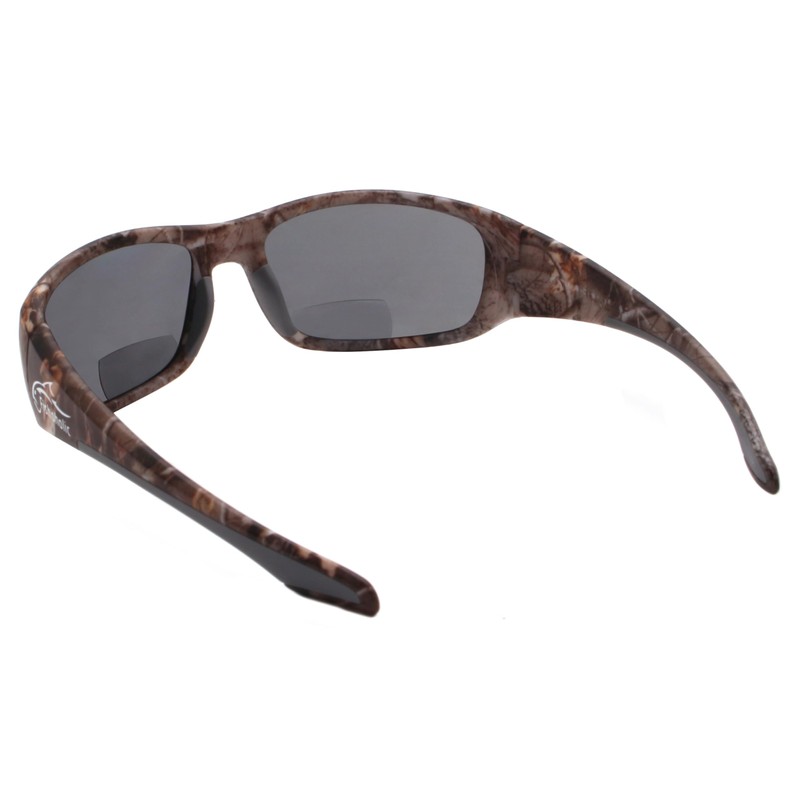 Fishoholic Polarized Bi-Focal Fishing Sunglasses with Reader Magnification (1.5x, 2.0x,