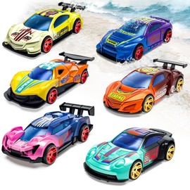 Color Changing Cars Toys Bath Toys for Ages 1-3 4-8 Christmas Stocking Stuffers Gifts for Kids Grandkids Boys Birthday Gifts Race Cars Themed Party Favors Goodie Bag Stuffers Sensory Die-Cast Toys