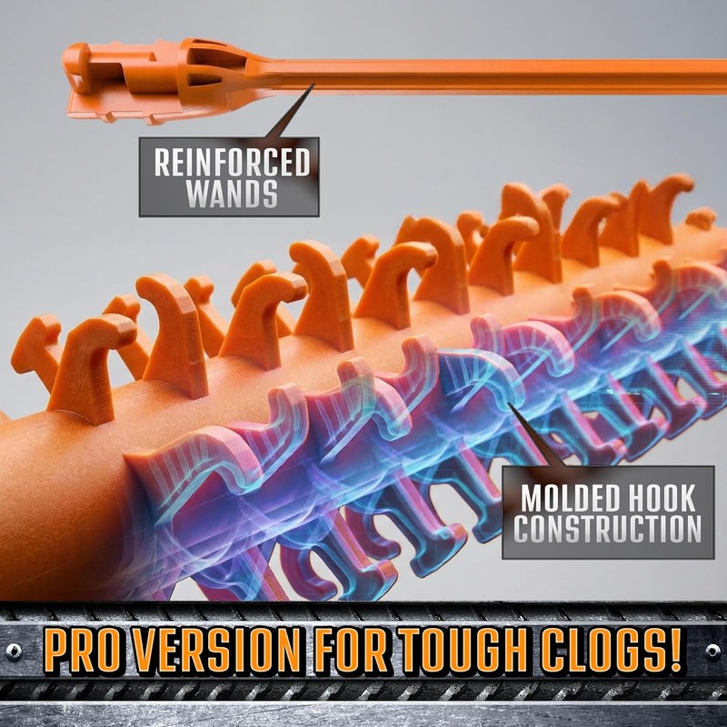 FlexiSnake Pro Drain Weasel Sink Snake Hair Clog Remover Tool,