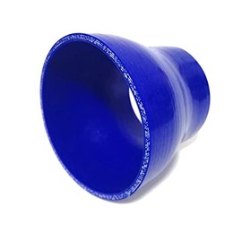 AotoKoop AotoKoop ID 2.5" to 3" (64mm to 76mm) Straight Reducer Silicone Hose, Length 3" (76mm), 4-Ply Reinforced Wall Thickness 0.2 (5mm), Blue