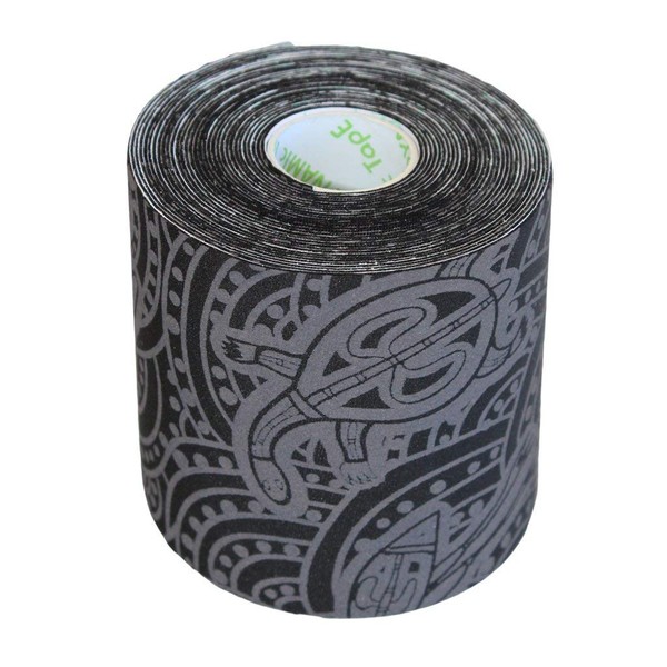 Dynamic Tape EcoTape, Black with Gray Print, 1 Roll, 5cmx5m