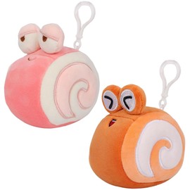 ZGCXRTO 2 Pieces Snail Roll Plush Doll Figures Toy Plushie Cute Soft Rag Doll Cushion Snail Roll Plush Stuffed Toy Decoration Children Gifts Christmas Birthday 7 cm