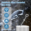 sourcing map 5 Pack Eye Bolts, M5 x 60mm 304