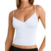 PINKMSTYLE 2025 Womens Camisole Double Lined Tank Tops V Neck