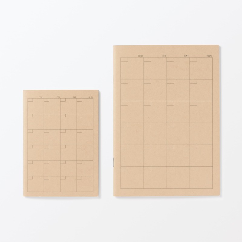 Muji 84925276 Monthly Notebook, A6, 32 Sheets